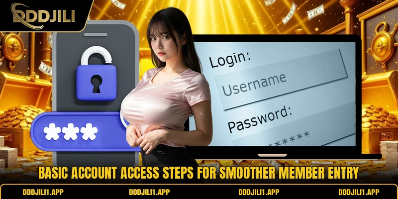 Basic account access steps for smoother member entry