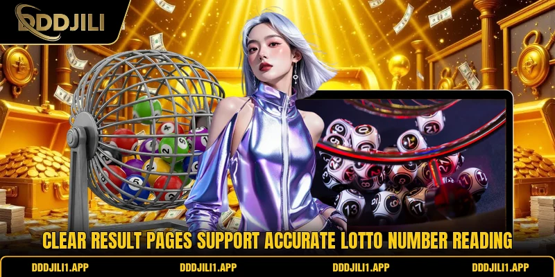 Clear result pages support accurate lotto number reading