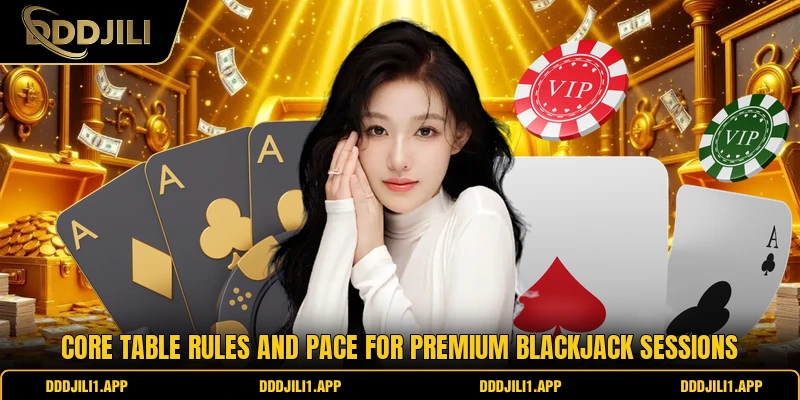 Core table rules and pace for premium blackjack sessions