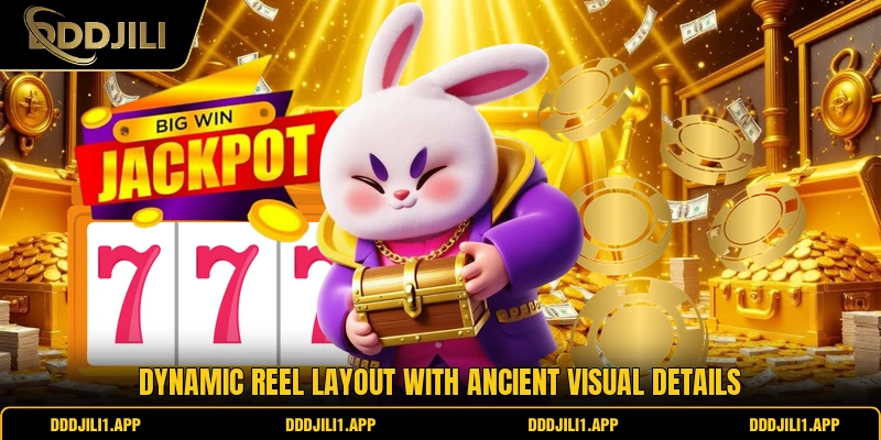 Dynamic reel layout with ancient visual details