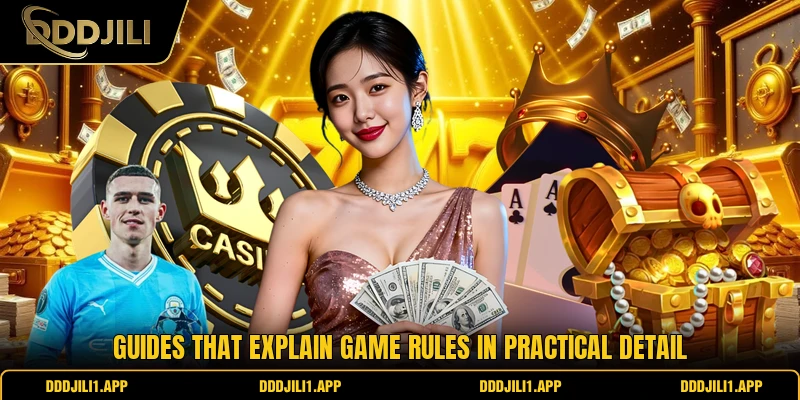 Guides that explain game rules in practical detail
