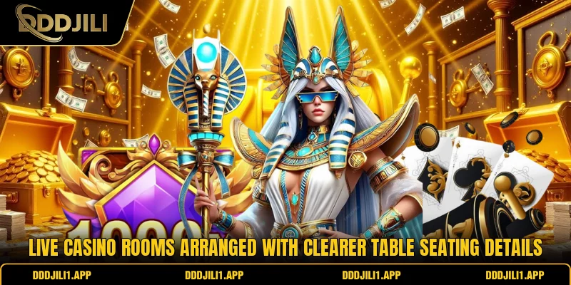 Live casino rooms arranged with clearer table seating details