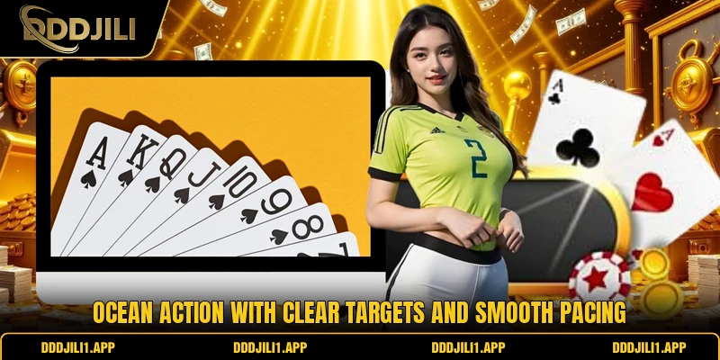 Ocean action with clear targets and smooth pacing