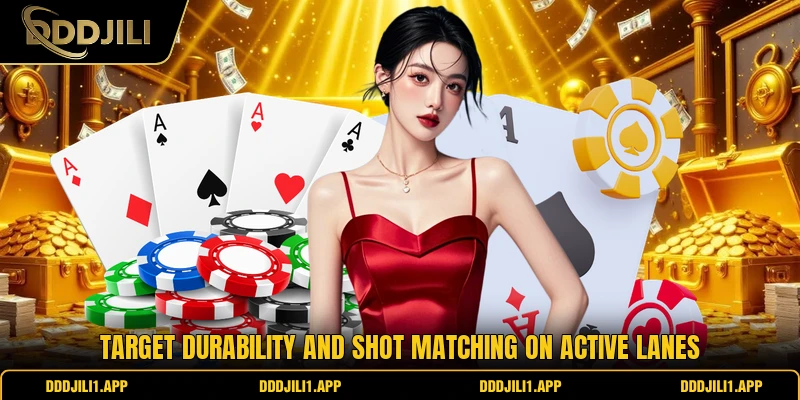 Target durability and shot matching on active lanes
